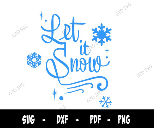 Let it snow SVG, Snowflake Svg, Christmas Snowflake svg, Christmas svg, Winter svg, Christmas Snowflake svg | Let it Snow cricut