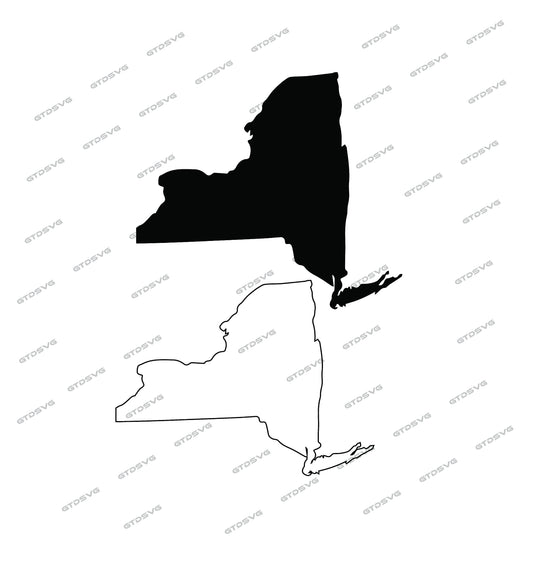 New York SVG| State Shape, Outline, NY State shape, Ny State Svg, NY Svg, Cricut, Svg, Dxf, New York outline