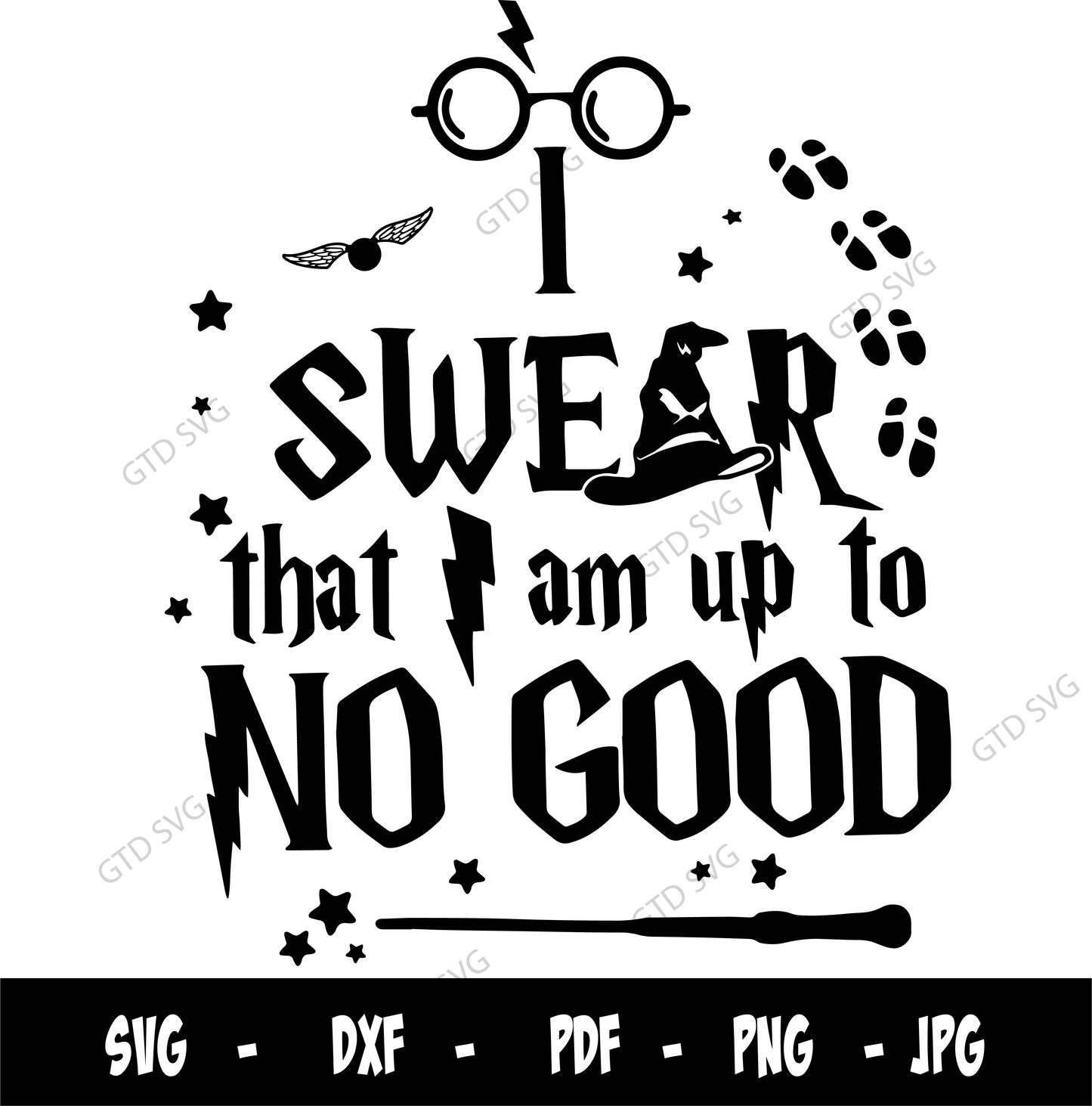 I Swear that i am up to no good, Solemnly Swear Svg, Magic Wand SVG, HP svg, Magic Wand Symbol svg, Fantasy wizard svg, Universal studio svg